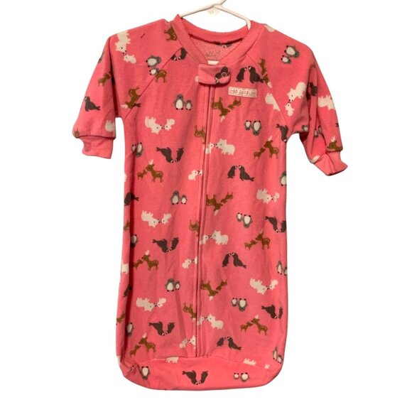 Child Of Mine Carters Girls Infant Baby Sz 0 9 Months Sleep Sack Full Zip Fleece - Picture 1 of 3